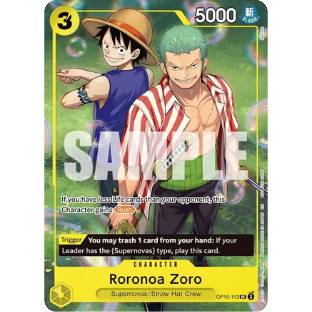 Roronoa Zoro (Learn Together Deck Set - Set Sail Event) (OP10-113) - One Piece Promotion Cards Foil