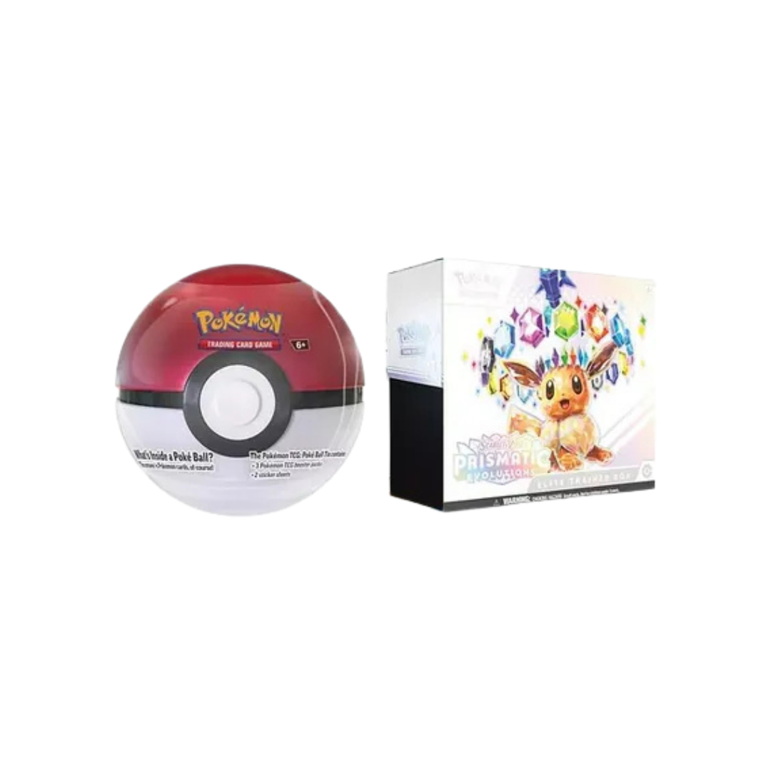 Sam's Club Prismatic Evolutions Elite Trainer Box and Pokeball