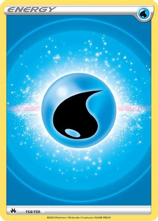 Water Energy (Texture Full Art) 154  - Holofoil SWSH Crown Zenith - Ultra Rare
