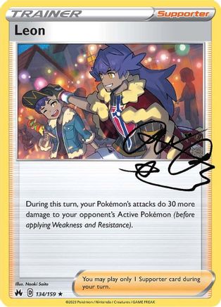 Leon 134  - Holofoil SWSH Crown Zenith - Holo Rare
