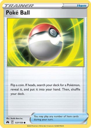 Poke Ball 137  SWSH Crown Zenith - Common
