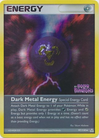Dark Metal Energy/110  - Reverse Holofoil Holon Phantoms - Uncommon