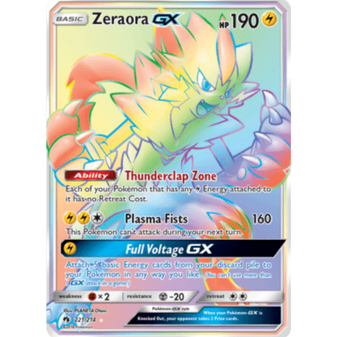 Zeraora GX (Secret) 221  - Holofoil SM  Lost Thunder - Secret Rare
