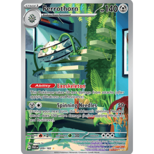 Ferrothorn 209/182  - Holofoil SV04 Paradox Rift - Illustration Rare