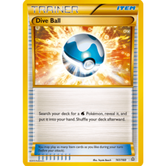 Dive Ball (161 Secret Rare) 161/160  - Holofoil XY  Primal Clash - Secret Rare