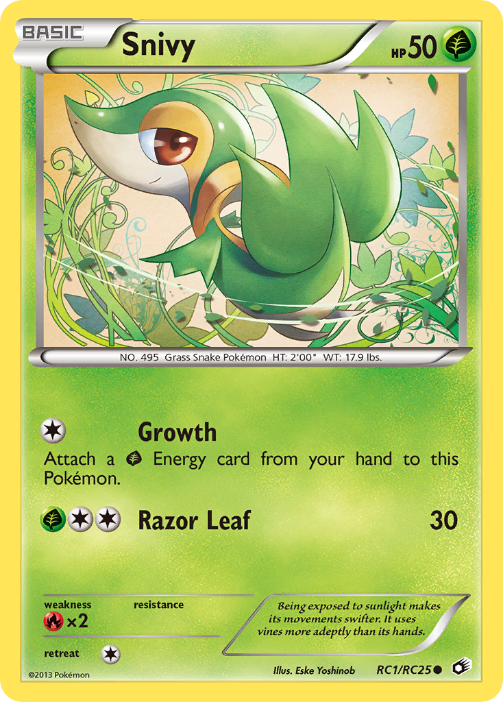 Snivy RC1  - Holofoil Legendary Treasures Radiant Collection - Common