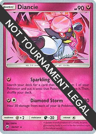 Diancie - 2017 (Diego Cassiraga) 094  World Championship Decks - Rare