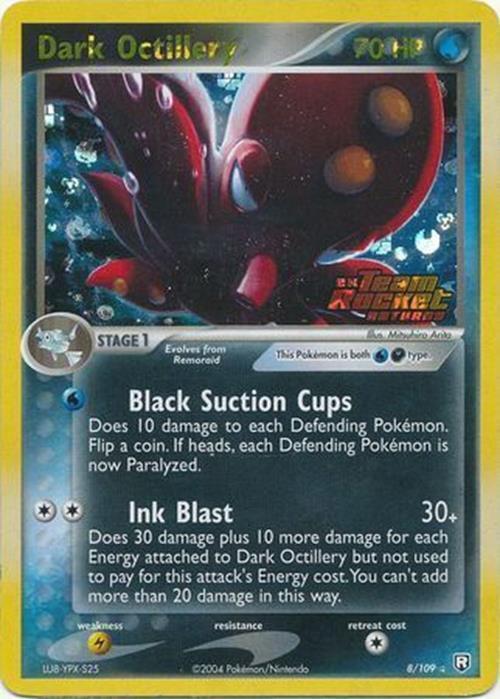 Dark Octillery 008  - Reverse Holofoil Team Rocket Returns - Holo Rare