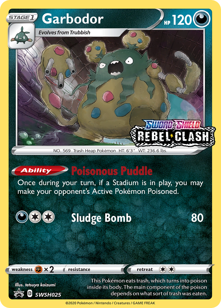 Garbodor - SWSH025 (Prerelease)  - Holofoil SWSH Sword & Shield Promo Cards - Promo