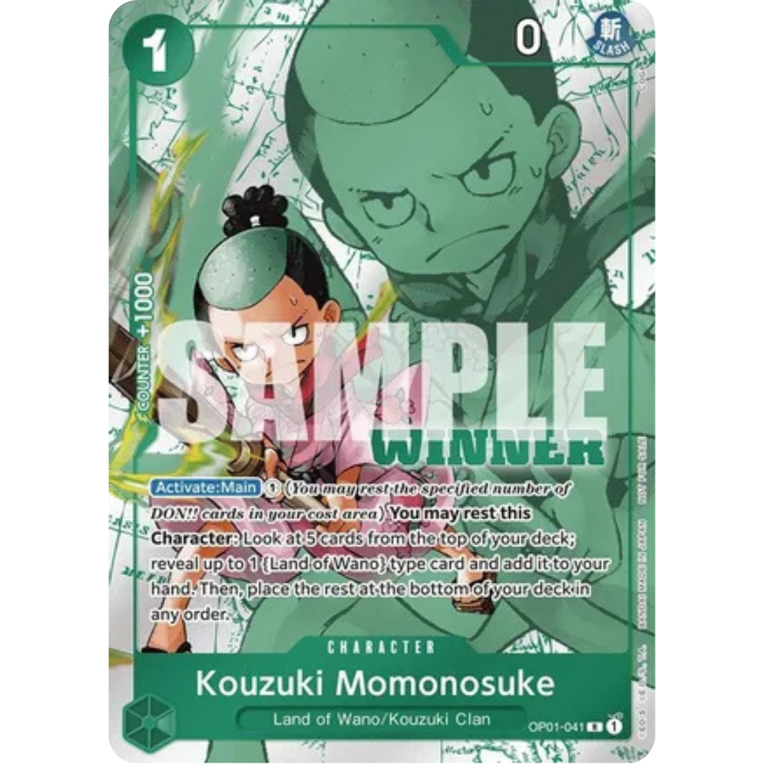 Kouzuki Momonosuke (Winner Pack Vol. 7) (OP01-041) - One Piece Promotion Cards Foil