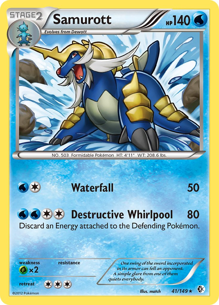 Samurott - 41/149 (BW Boundaries Crossed)/149  Deck Exclusives - Rare