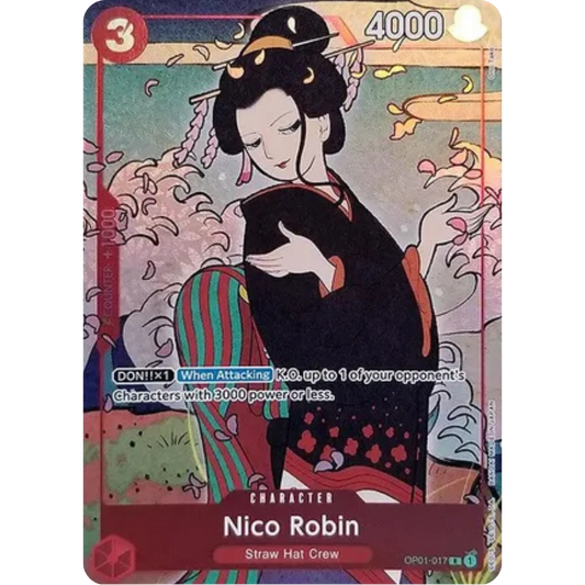 Nico Robin (English Version 1st Anniversary Set) (OP01-017) - One Piece Promotion Cards Foil