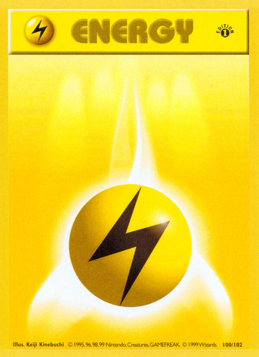 Lightning Energy 100/102  - 1st Edition Base Set Shadowless - Common
