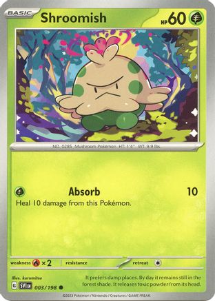 Shroomish 003  - Reverse Holofoil SV01 Scarlet & Violet Base Set - Common