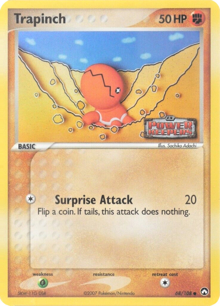 Trapinch 068/108  - Reverse Holofoil Power Keepers - Common