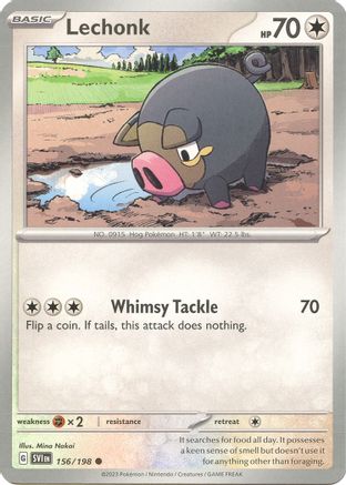 Lechonk 156/198  SV01 Scarlet & Violet Base Set - Common