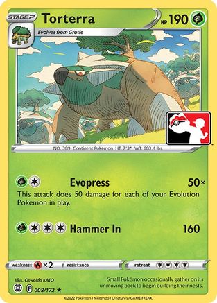 Torterra/172  - Holofoil Prize Pack Series Cards - Rare