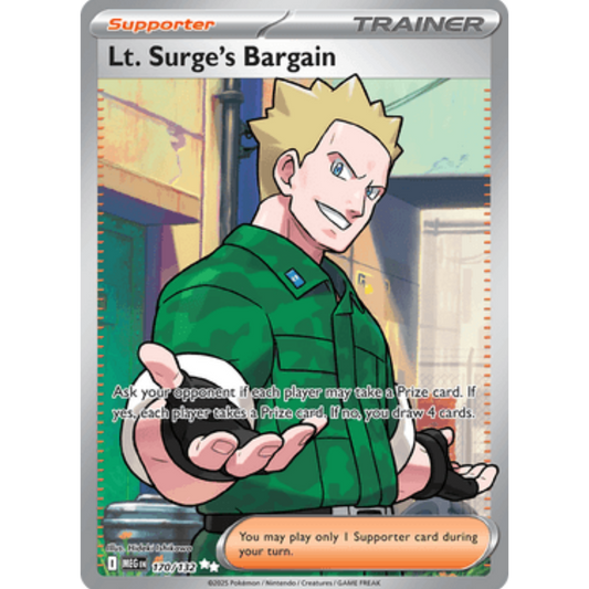Lt. Surge's Bargain 170/132  - Holofoil ME01 Mega Evolution - Ultra Rare