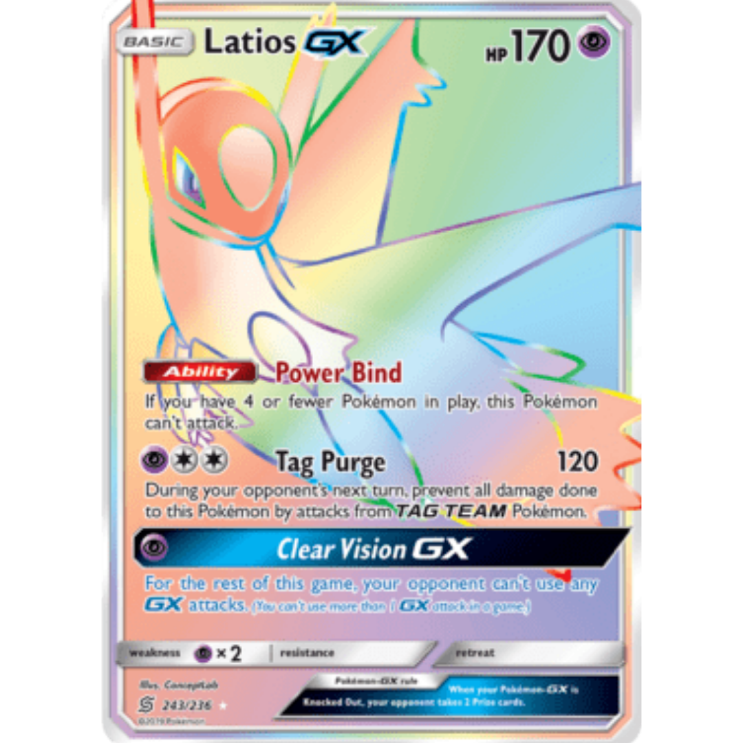 Latios GX (Secret) 243  - Holofoil SM  Unified Minds - Secret Rare