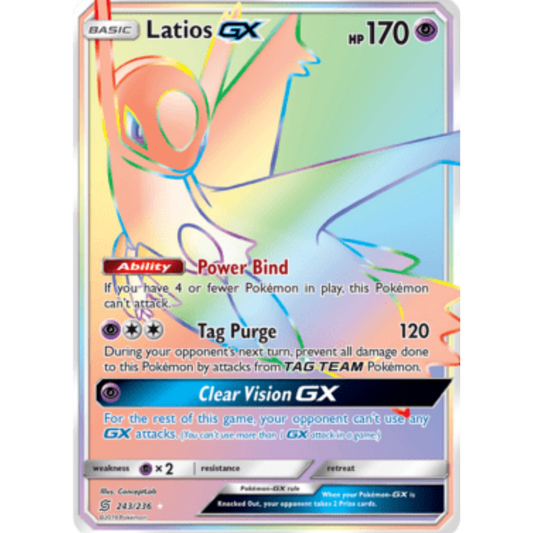 Latios GX (Secret) 243  - Holofoil SM  Unified Minds - Secret Rare