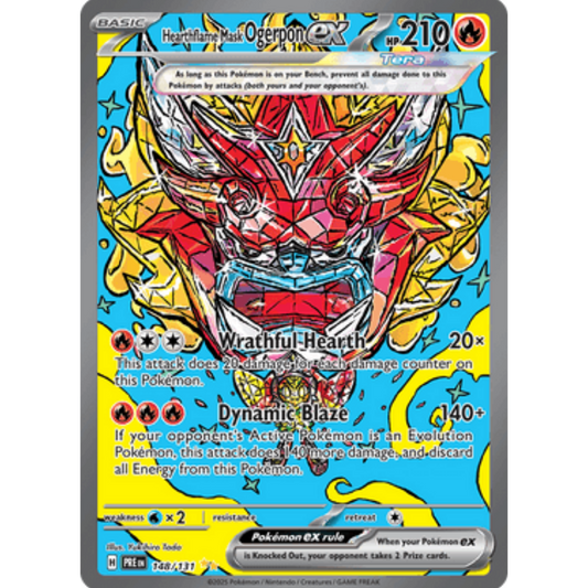 Hearthflame Mask Ogerpon ex 148/131  - Holofoil SV Prismatic Evolutions - Special Illustration Rare