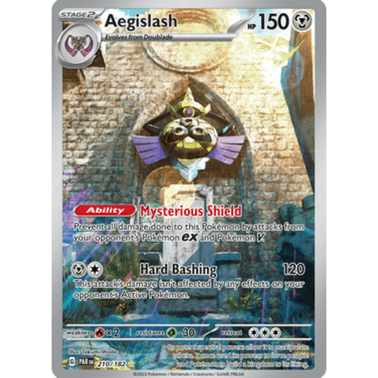 Aegislash 210/182  - Holofoil SV04 Paradox Rift - Illustration Rare