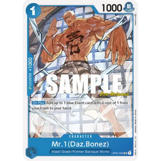 Mr.1 (Daz.Bonez) (OP02-063) - Paramount War Pre-Release Cards