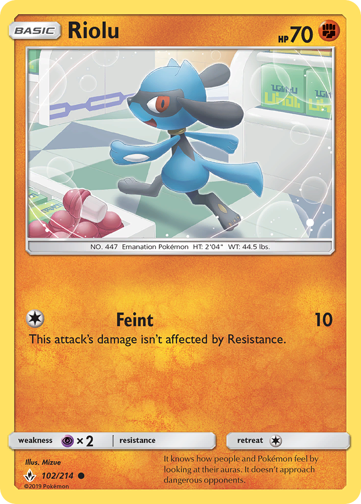 Riolu 102  SM  Unbroken Bonds - Common