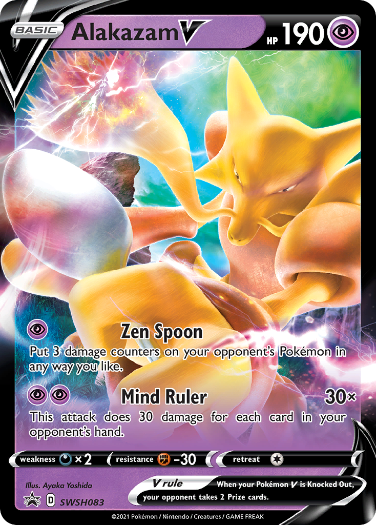 Alakazam V - SWSH083  - Holofoil Jumbo Cards - Promo
