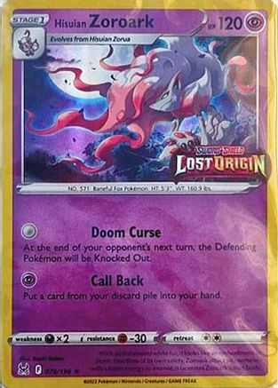 Hisuian Zoroark 076/196  - Holofoil Miscellaneous Cards & Products - Promo