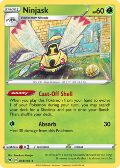 Ninjask 014  SWSH04 Vivid Voltage - Rare