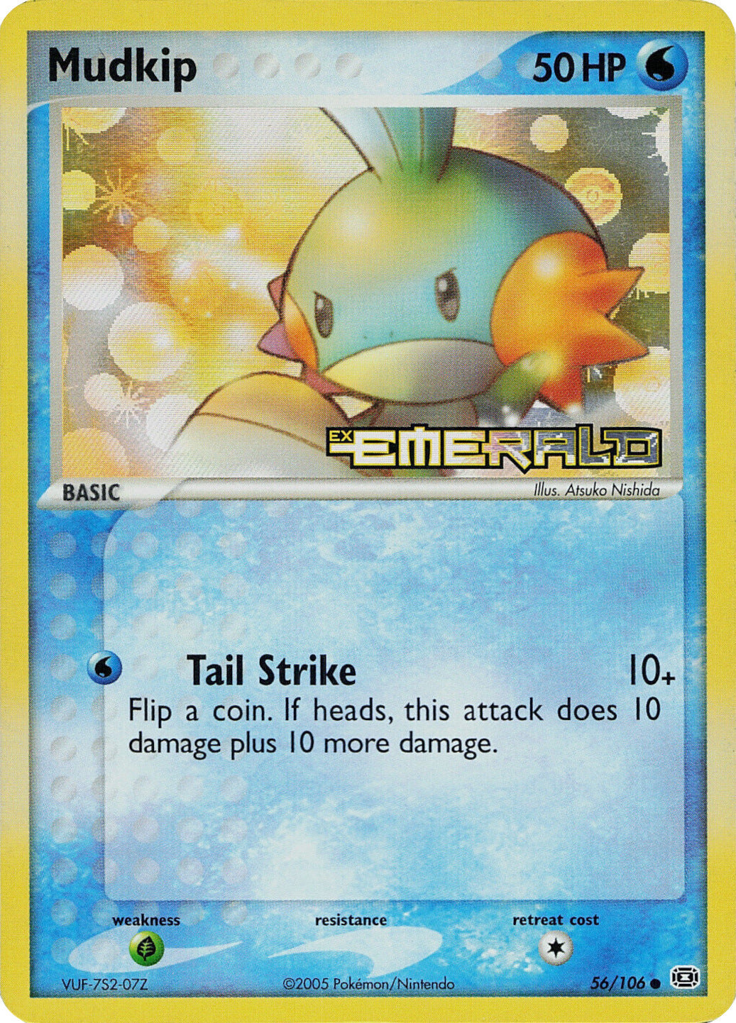 Mudkip 056  - Reverse Holofoil Emerald - Common