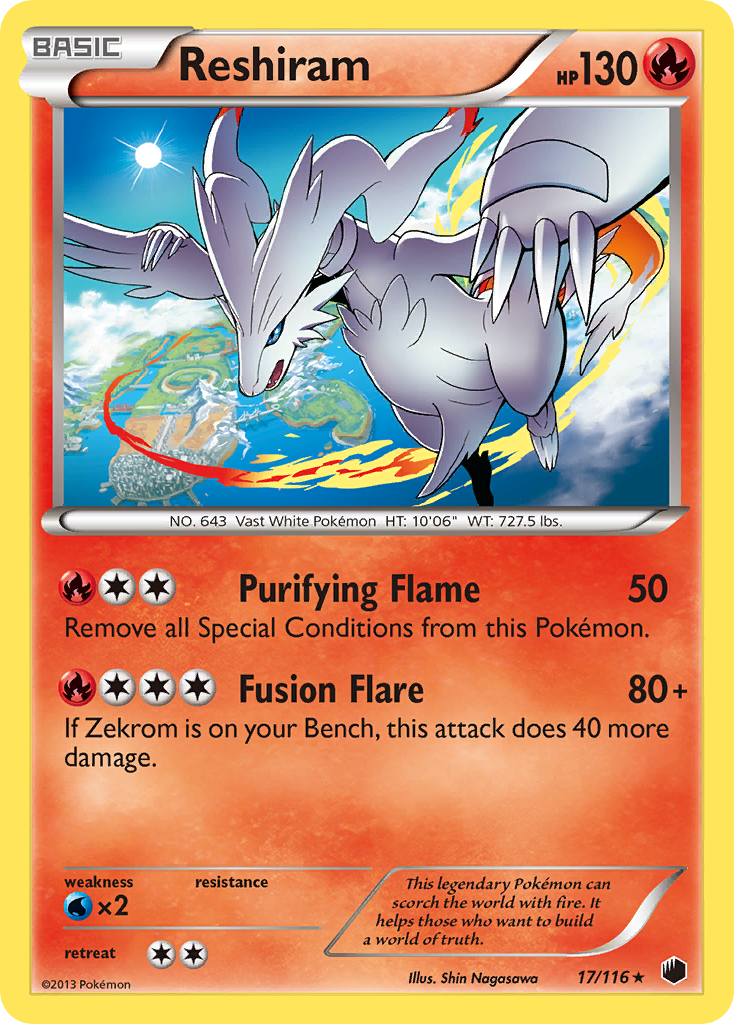 Reshiram/116  - Holofoil Plasma Freeze - Holo Rare