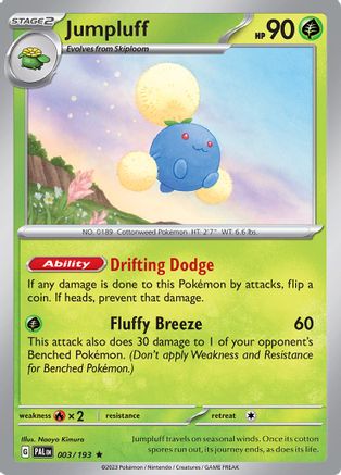 Jumpluff 003  - Holofoil SV02 Paldea Evolved - Rare