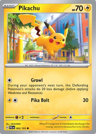 Pikachu 062  SV02 Paldea Evolved - Common