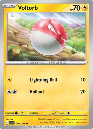 Voltorb 066  - Reverse Holofoil SV02 Paldea Evolved - Common