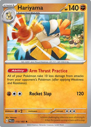 Hariyama 113  - Reverse Holofoil SV02 Paldea Evolved - Rare