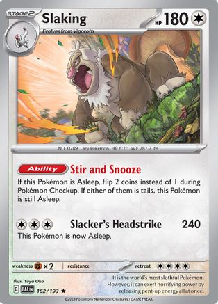 Slaking 162  - Holofoil SV02 Paldea Evolved - Rare