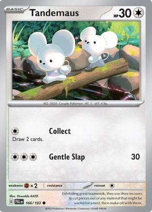 Tandemaus 166/193  - Reverse Holofoil SV02 Paldea Evolved - Common
