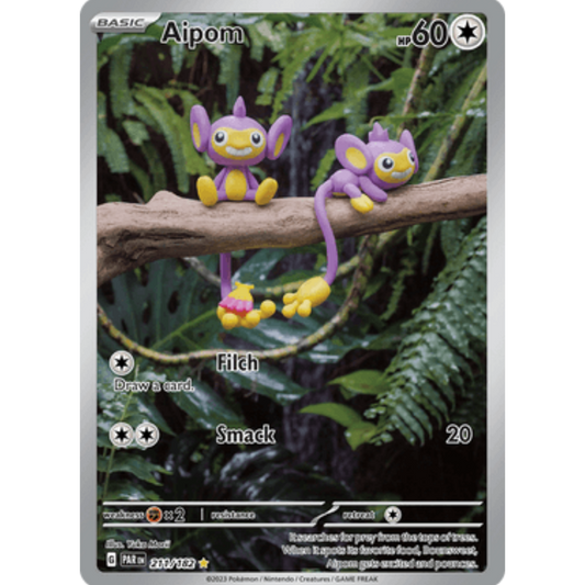 Aipom 211/182  - Holofoil SV04 Paradox Rift - Illustration Rare