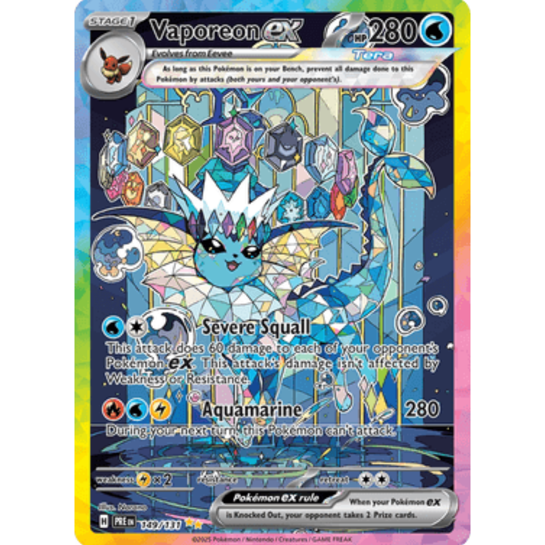 Vaporeon ex 149/131  - Holofoil SV Prismatic Evolutions - Special Illustration Rare