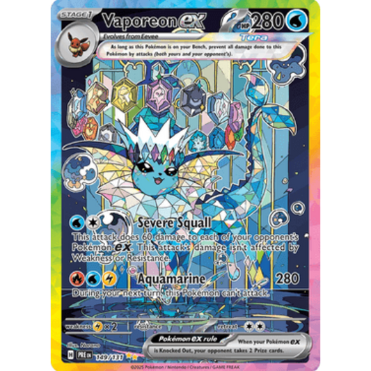 Vaporeon ex 149/131  - Holofoil SV Prismatic Evolutions - Special Illustration Rare