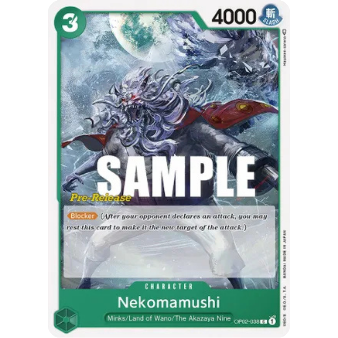 Nekomamushi (OP02-038) - Paramount War Pre-Release Cards