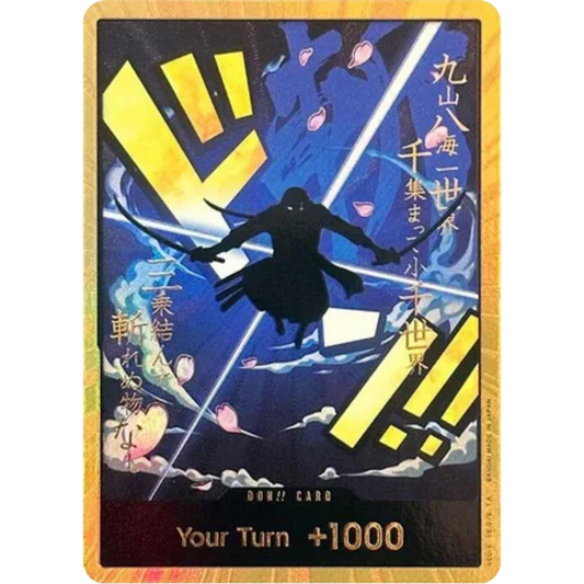 DON!! Card (Zoro) (Gold) - Premium Booster -The Best- Foil