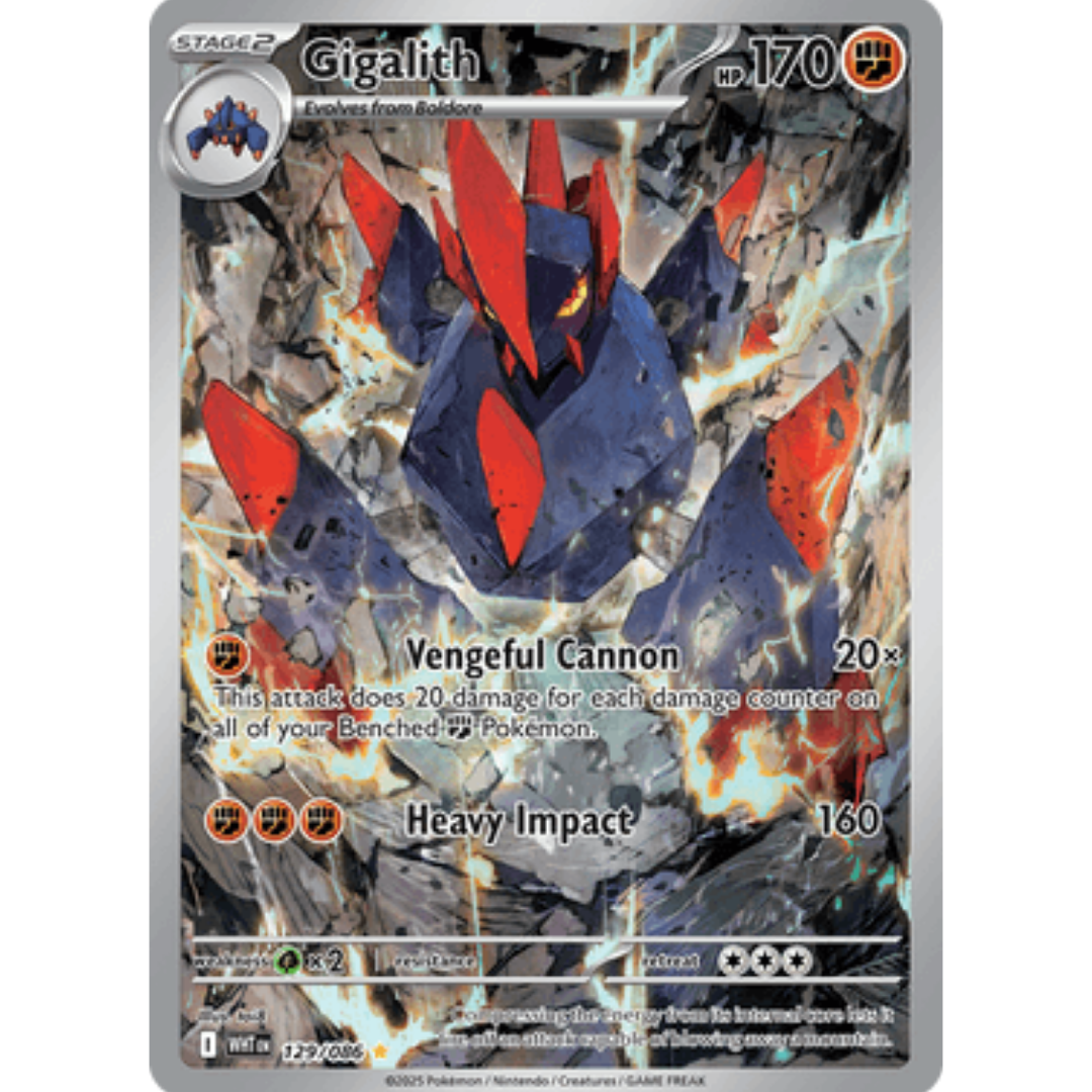 Gigalith 129/086  - Holofoil SV White Flare - Illustration Rare