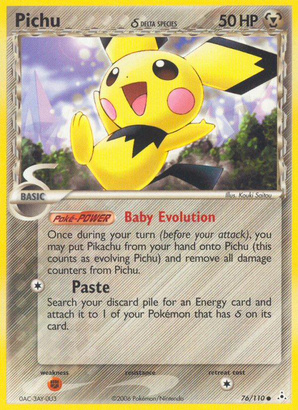 Pichu (Delta Species) 076  Holon Phantoms - Common