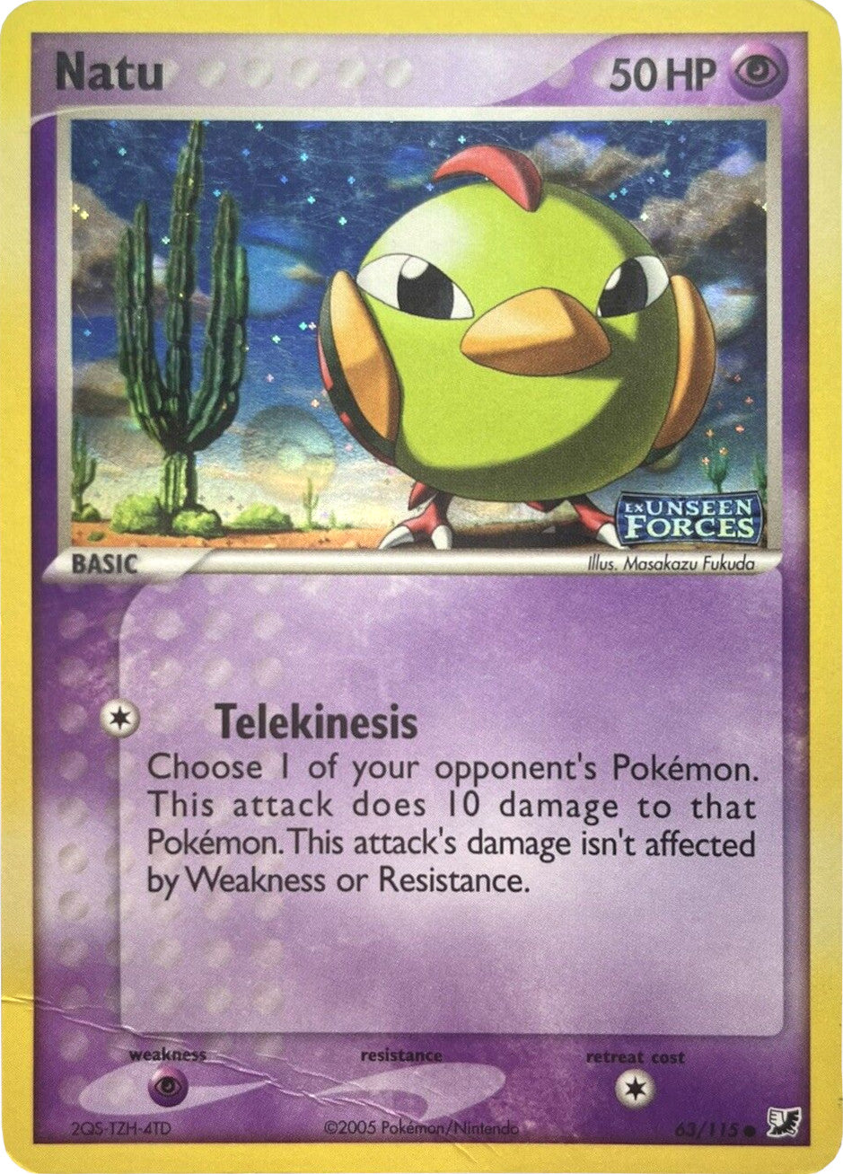 Natu  - Reverse Holofoil Unseen Forces - Common