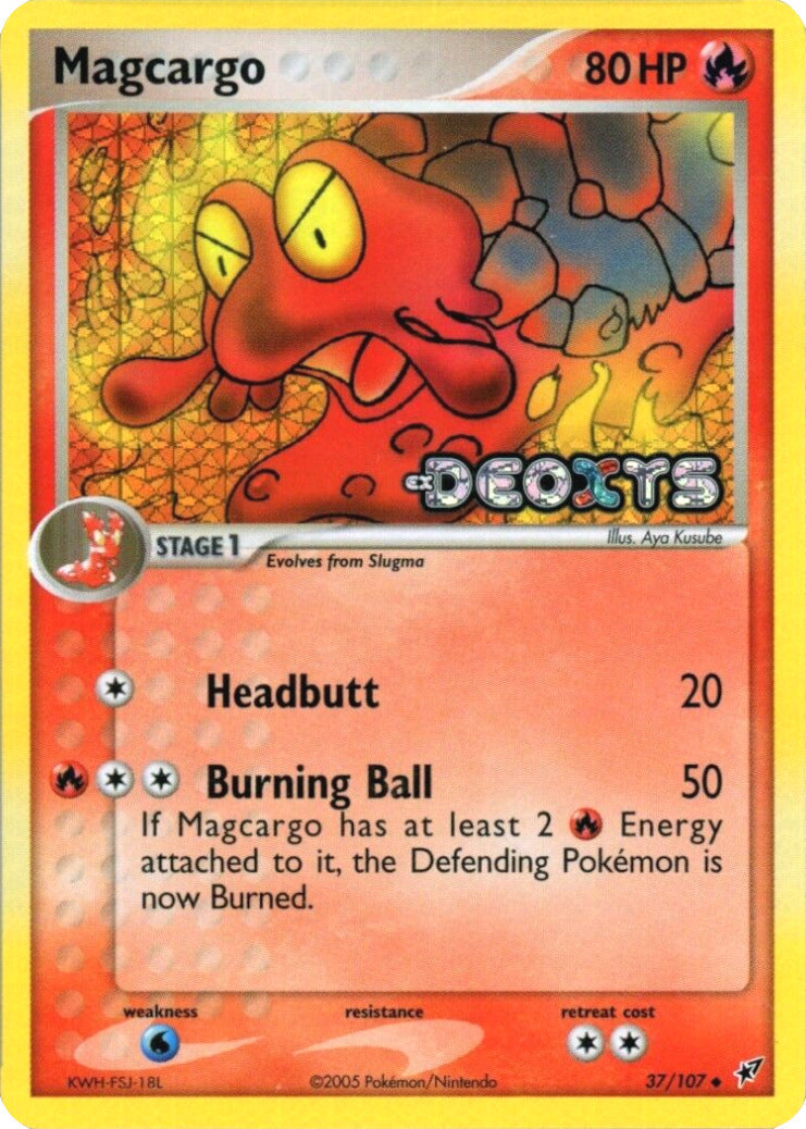 Magcargo - 037/107/107  - Reverse Holofoil Deoxys - Uncommon