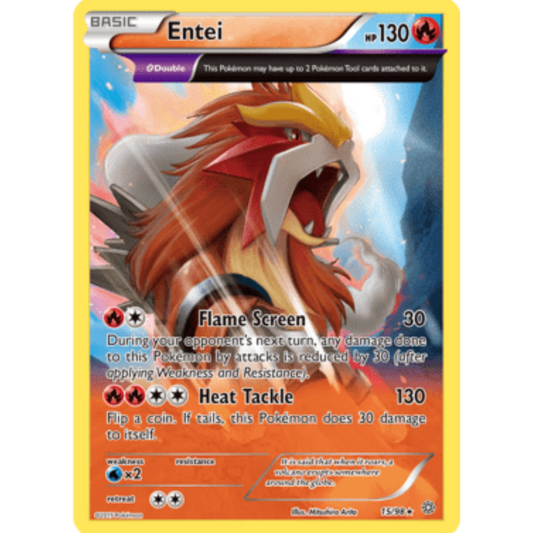 Entei (15) 015/98  - Reverse Holofoil XY  Ancient Origins - Holo Rare