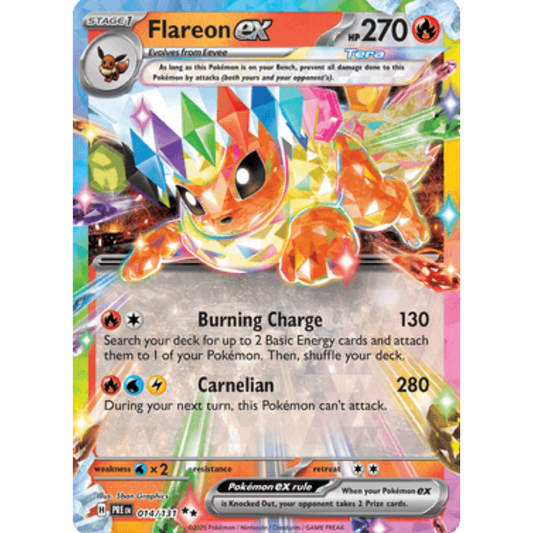 Flareon ex 014/131  - Holofoil SV Prismatic Evolutions - Double Rare